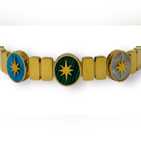 Stainless Steel Gold Color Plated Bangle / Handcuff Bracelet (NWOT) - Picture 6 of 6